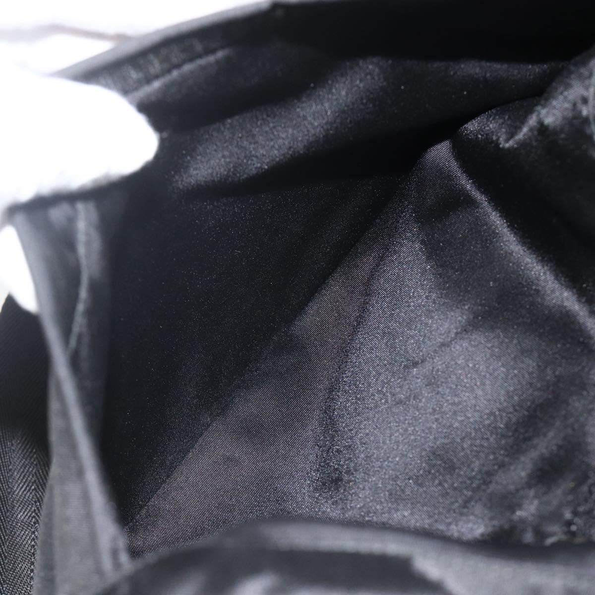 PRADA Shoulder Bag Nylon Black Silver Auth 174089A