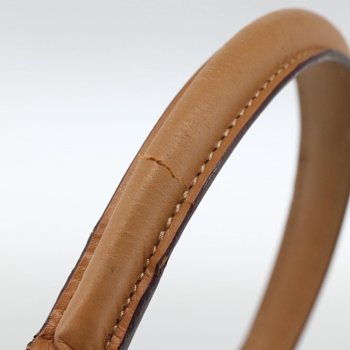 CELINE Macadam Canvas Hand Bag PVC Leather Brown Gold Auth 174092A