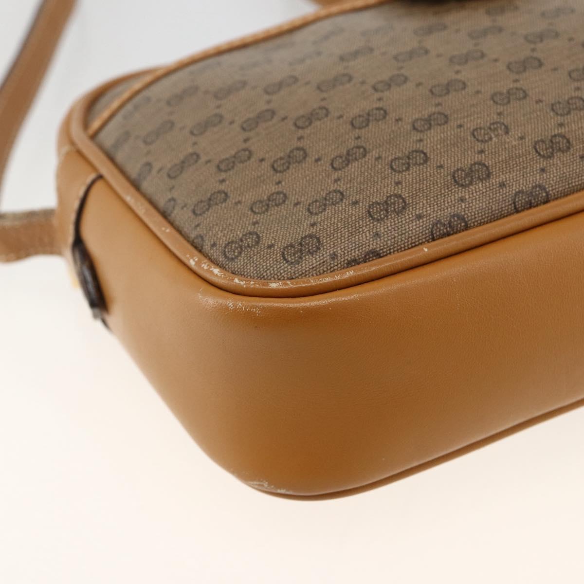 GUCCI Micro GG Supreme Shoulder Bag PVC Beige Gold 007 104 0098 Auth 174093