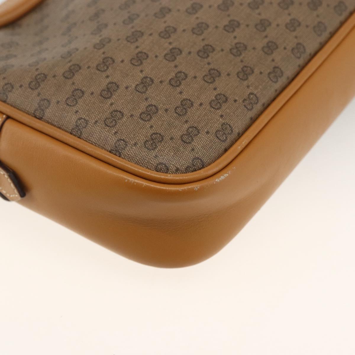 GUCCI Micro GG Supreme Shoulder Bag PVC Beige Gold 007 104 0098 Auth 174093