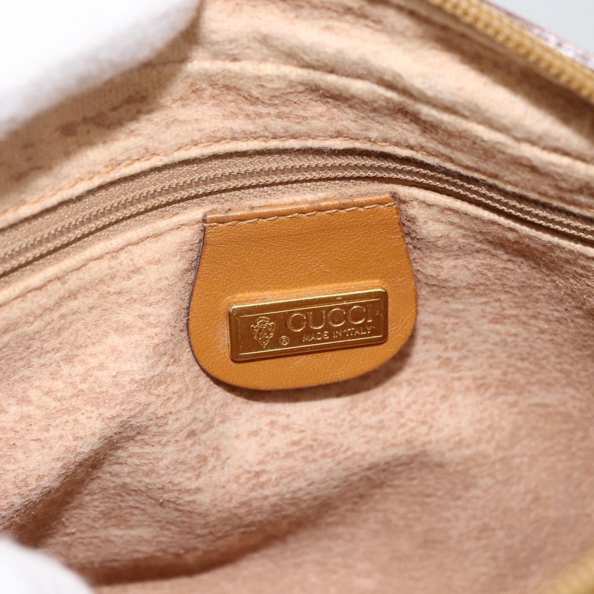 GUCCI Micro GG Supreme Shoulder Bag PVC Beige Gold 007 104 0098 Auth 174093
