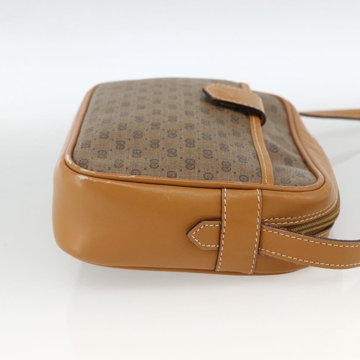 GUCCI Micro GG Supreme Shoulder Bag PVC Beige Gold 007 104 0098 Auth 174093