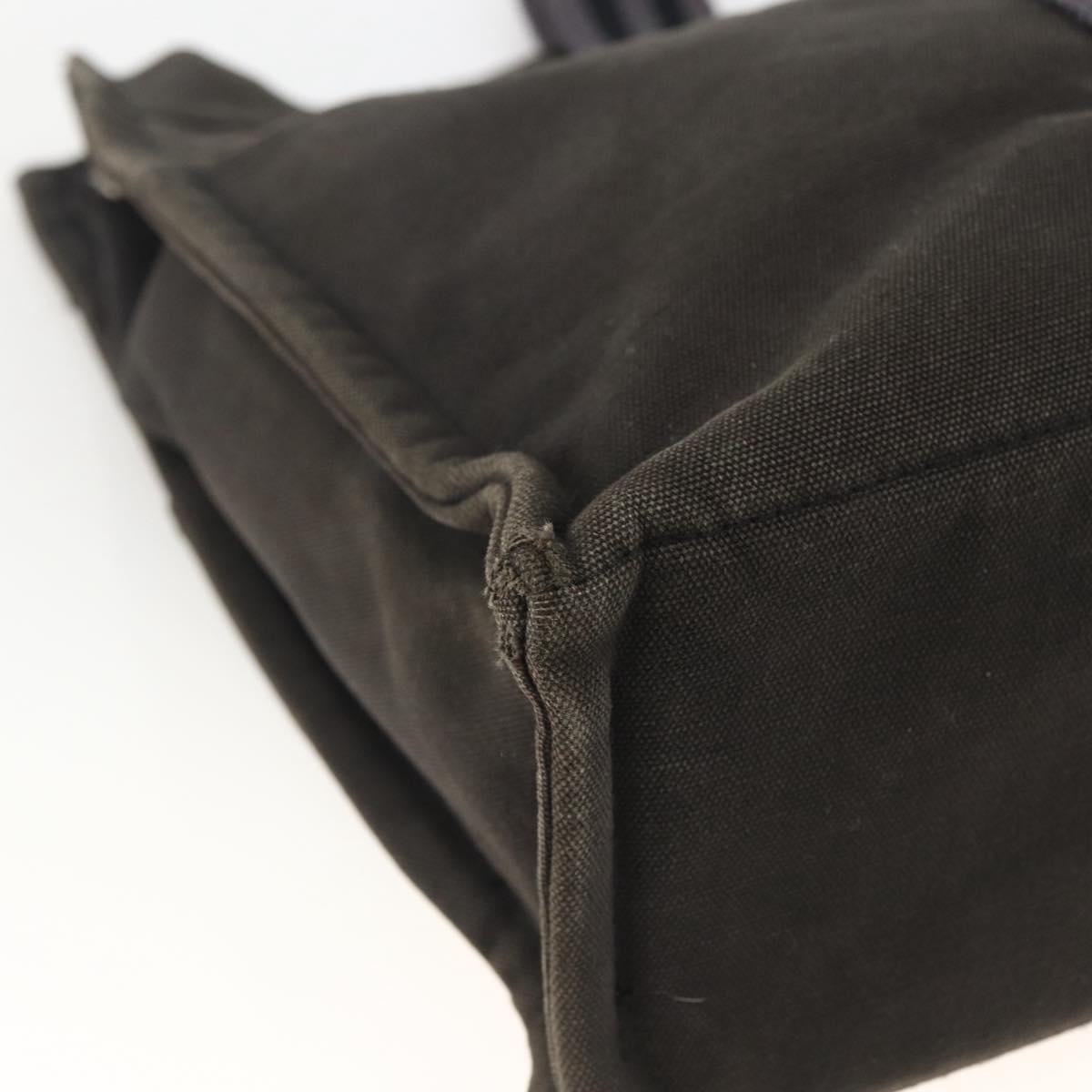 HERMES Fourre Tout MM Tote Bag Canvas Black Auth 174096