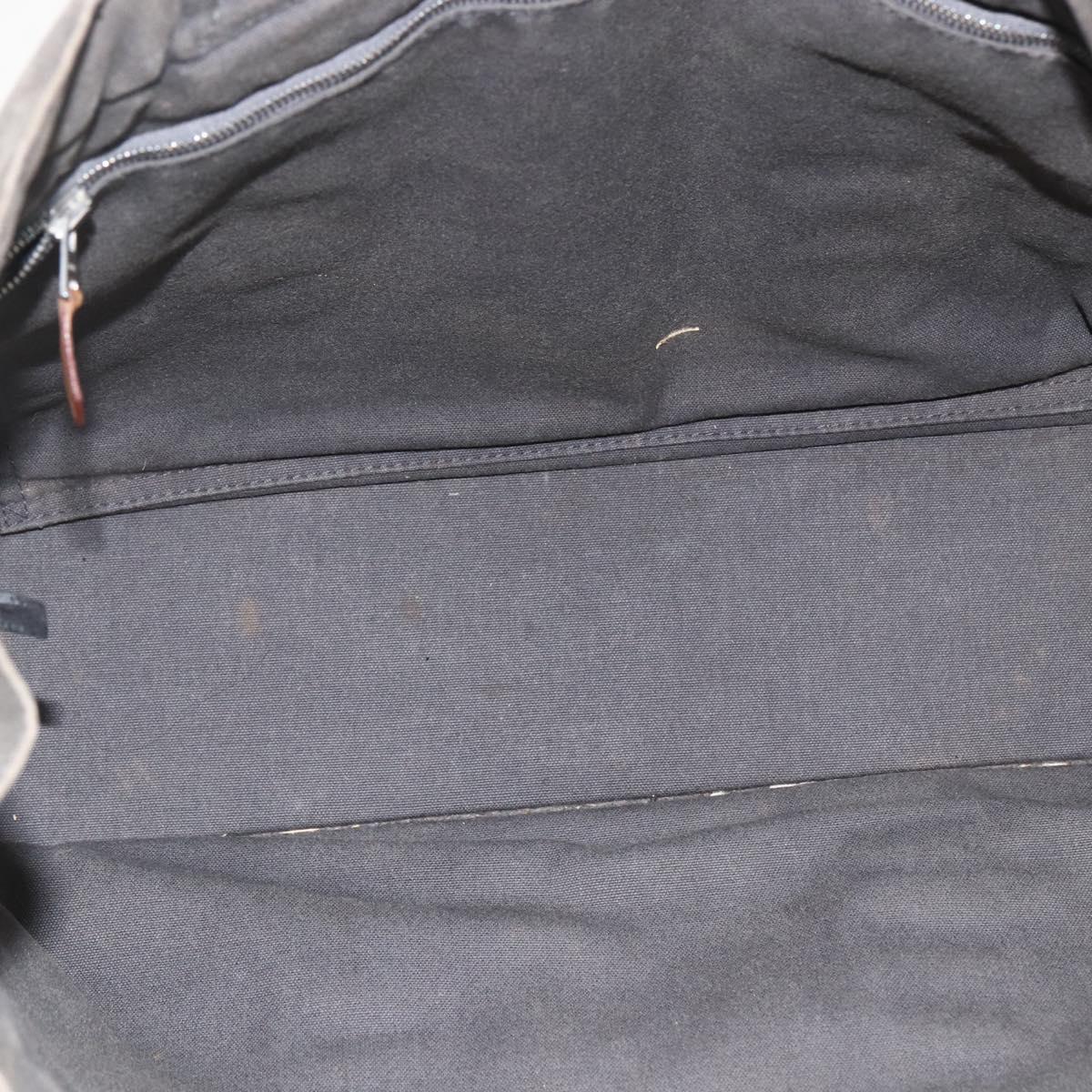 HERMES Fourre Tout MM Tote Bag Canvas Gray Auth 174097