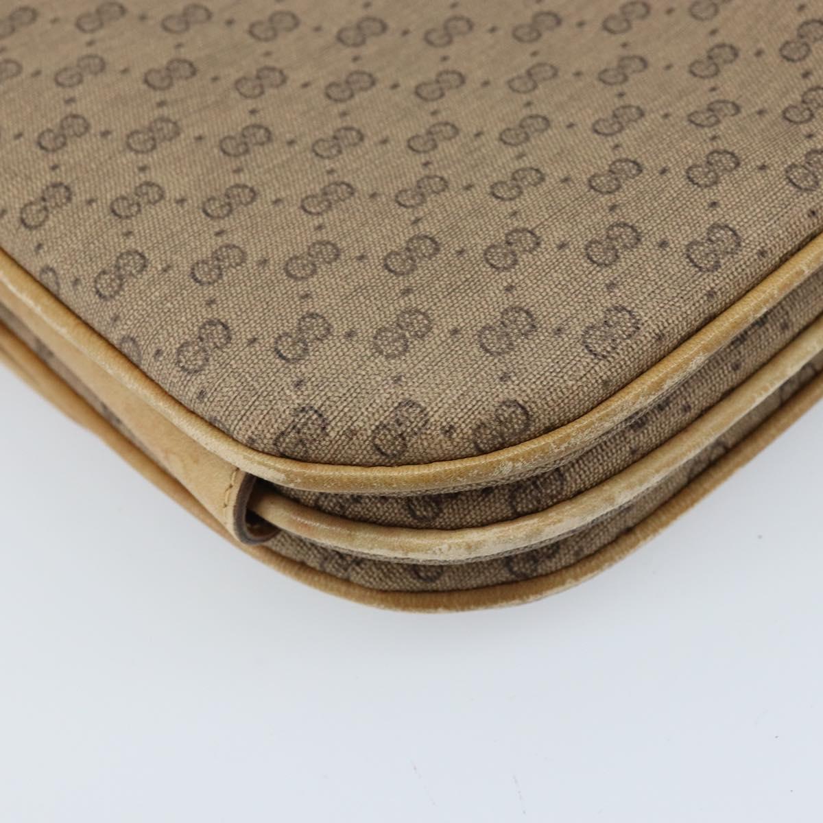 GUCCI Micro GG Supreme Shoulder Bag PVC Beige Gold 406 001 1780 Auth 174107