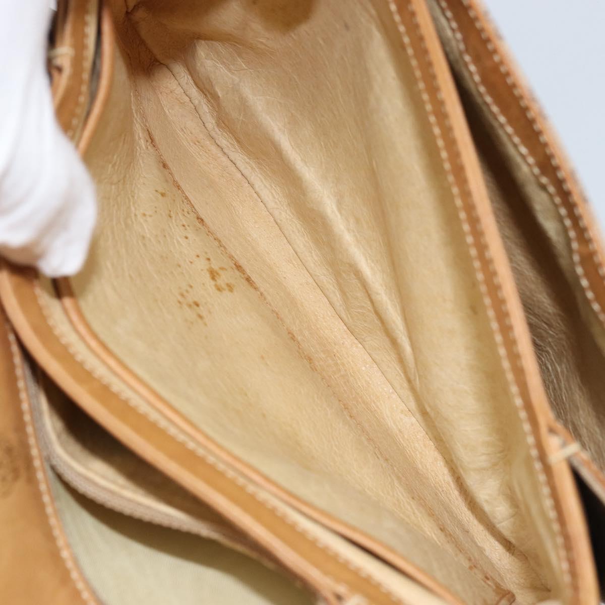 GUCCI Micro GG Supreme Shoulder Bag PVC Beige Gold 406 001 1780 Auth 174107
