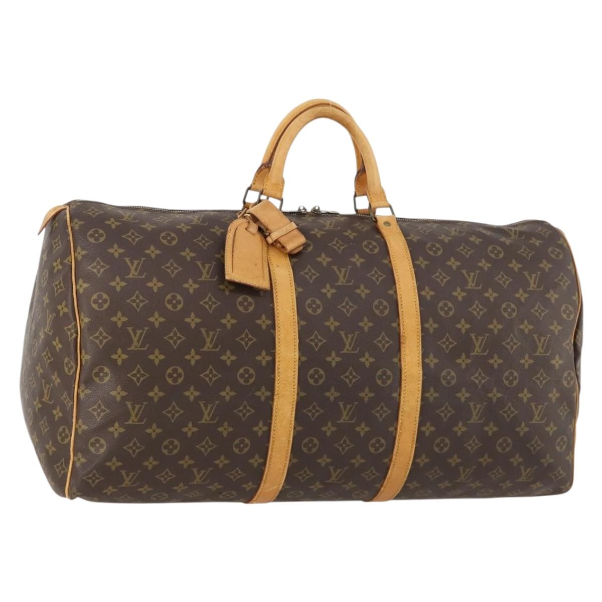 LOUIS VUITTON Monogram Keepall 60 Boston Bag M41422 LV Auth 174114