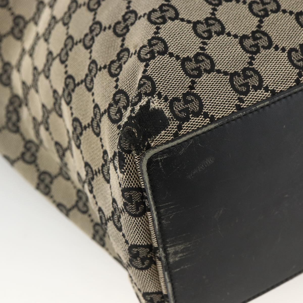 GUCCI GG Canvas Tote Bag Beige Gold 002 1098 Auth 174119