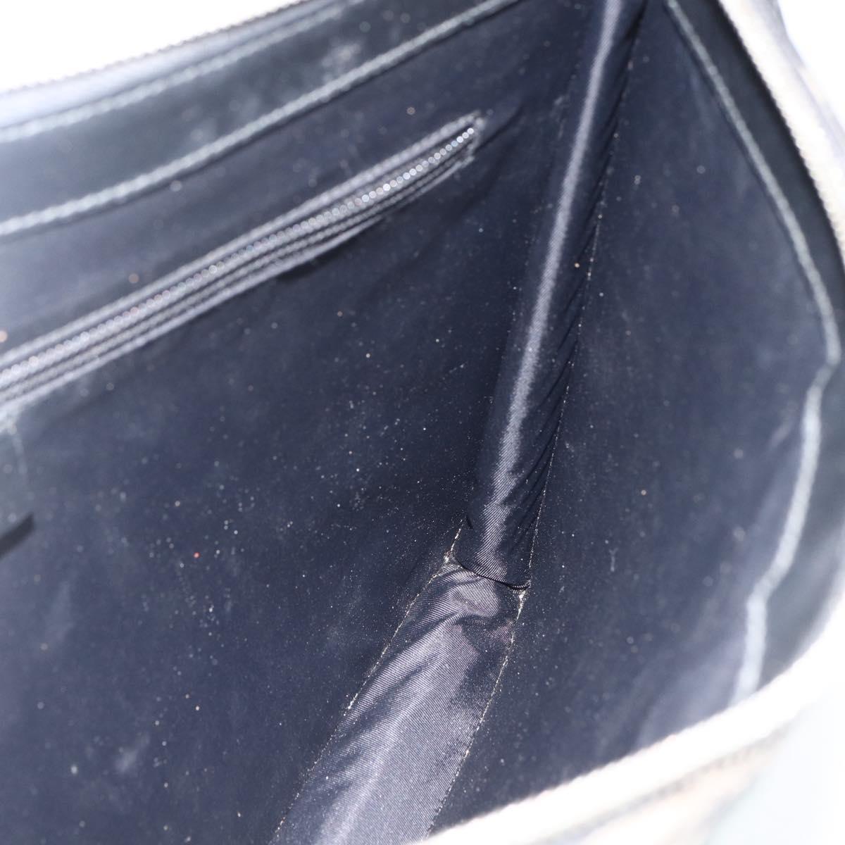 GUCCI GG Supreme Clutch Bag PVC Beige Silver 433665 Auth 174135A