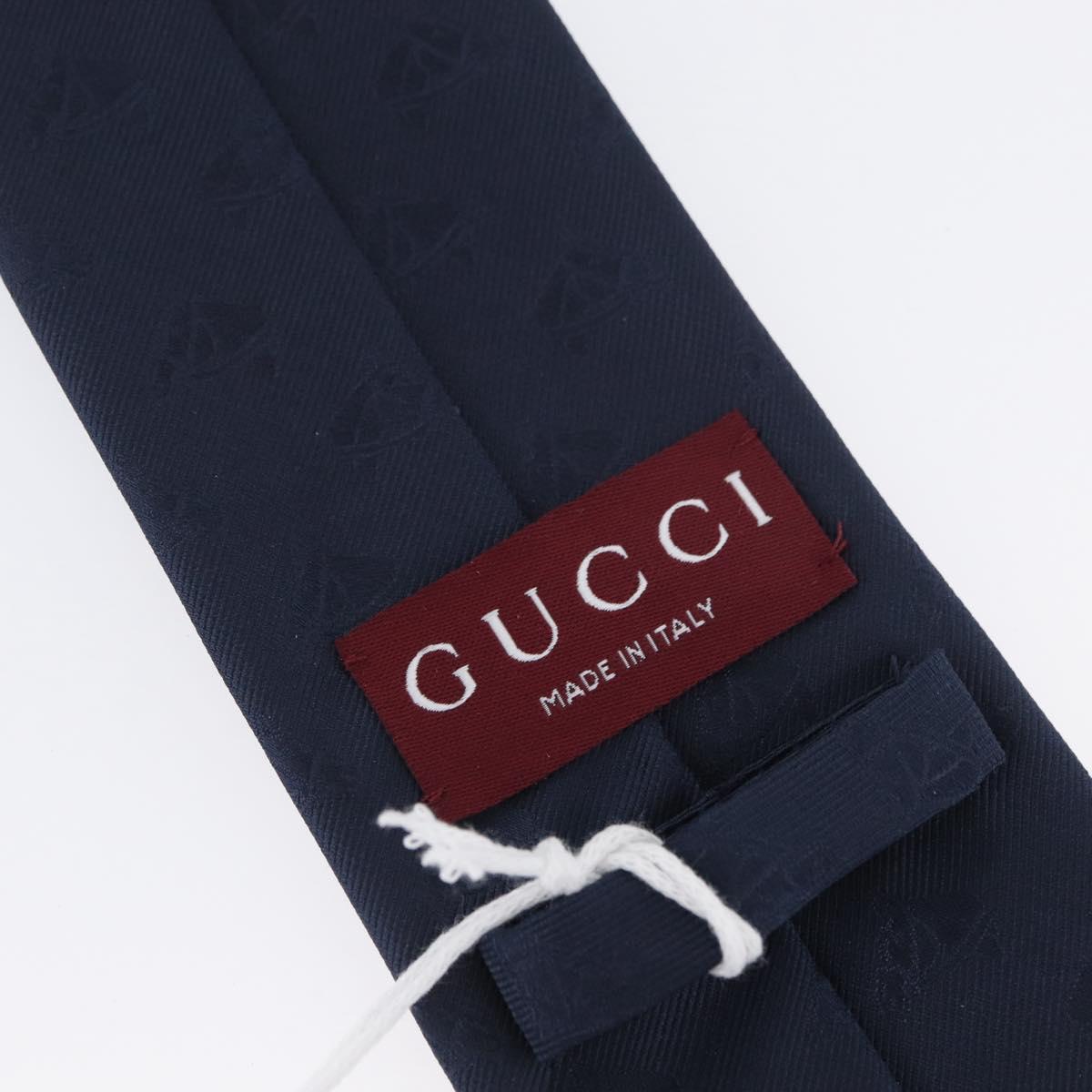 GUCCI Necktie Silk Navy Auth 174148A