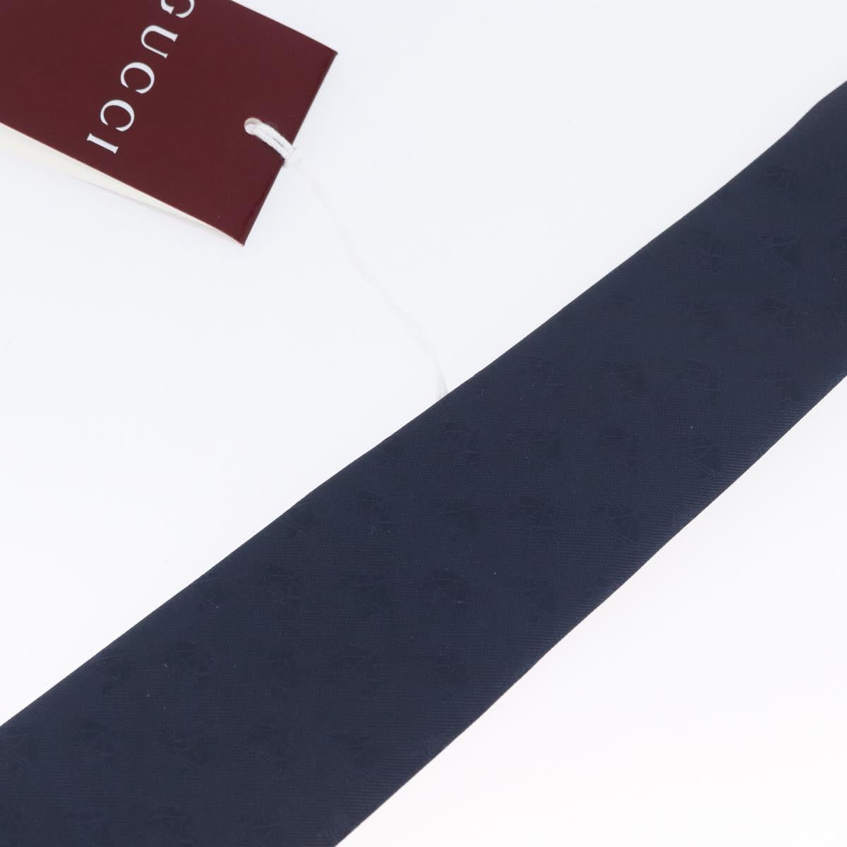 GUCCI Necktie Silk Navy Auth 174148A