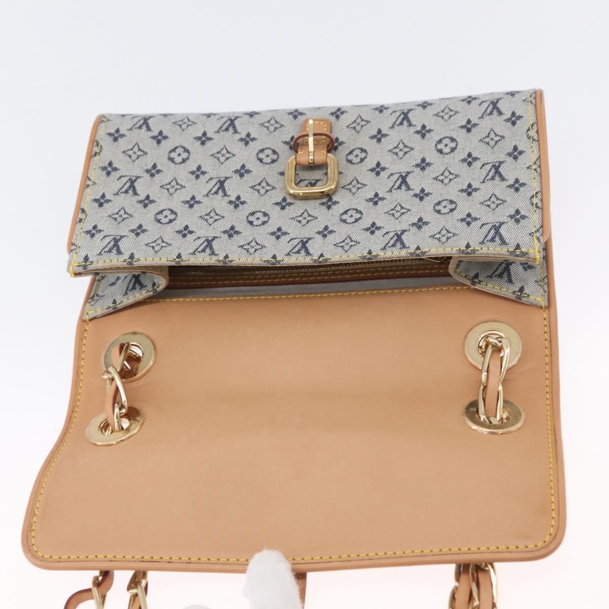 LOUIS VUITTON Monogram Mini Camille Chain Bag Blue M92002 Auth 174152SAV