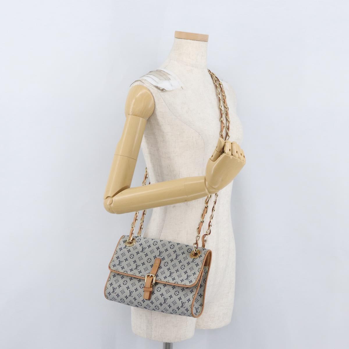 LOUIS VUITTON Monogram Mini Camille Chain Bag Blue M92002 Auth 174152SAV