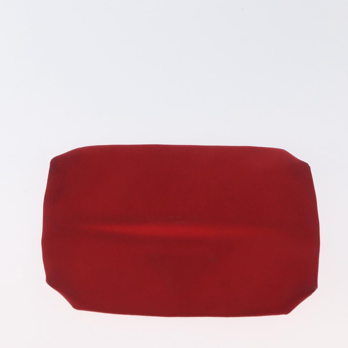 PRADA Pouch Nylon 2 Set Black Red Auth 174154