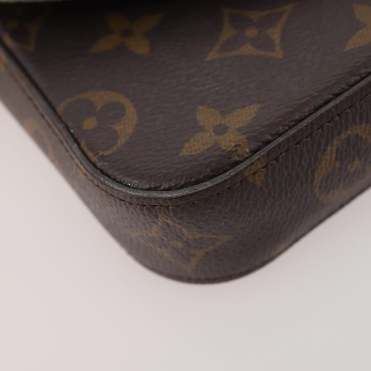 LOUIS VUITTON Monogram Multi Pochette Felicie Pouch Khaki M80091 LV Auth 174165A