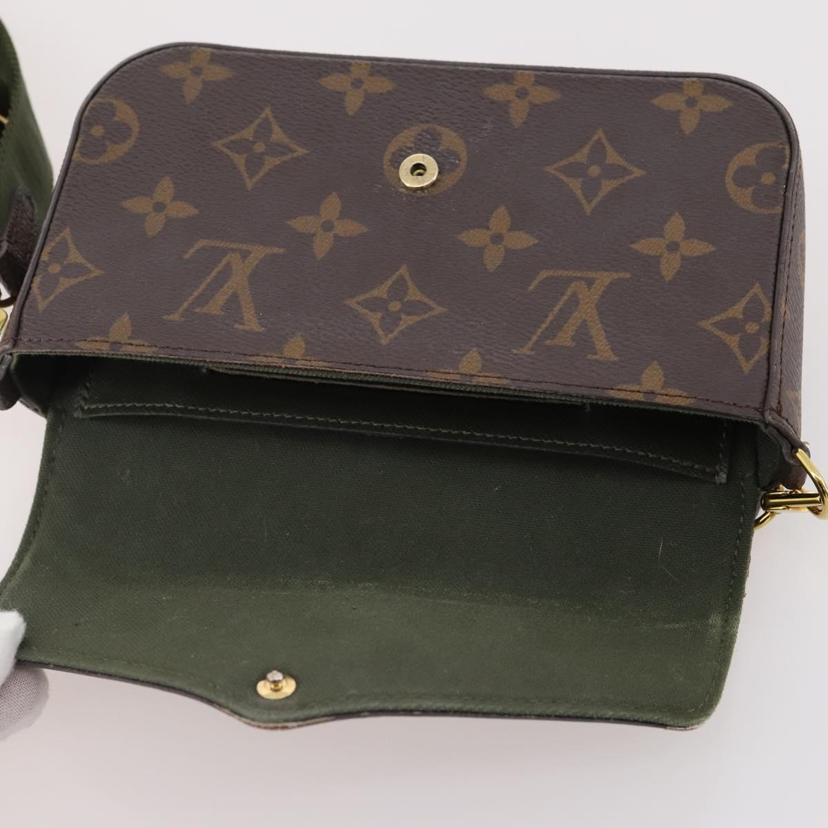 LOUIS VUITTON Monogram Multi Pochette Felicie Pouch Khaki M80091 LV Auth 174165A