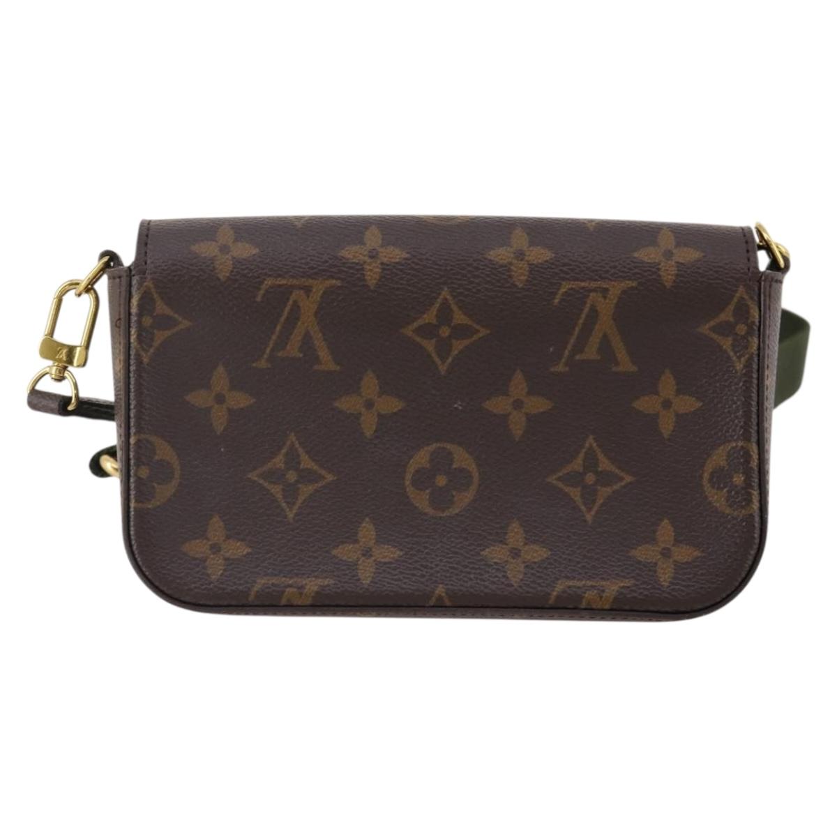 LOUIS VUITTON Monogram Multi Pochette Felicie Pouch Khaki M80091 LV Auth 174165A