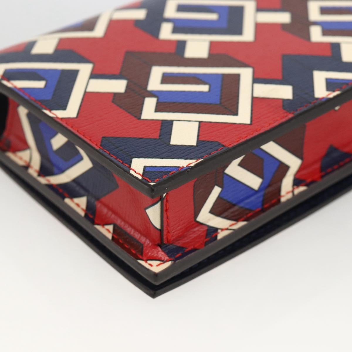 GUCCI Playing Cards case Geometric G PVC Red Blue Auth 174169SAM