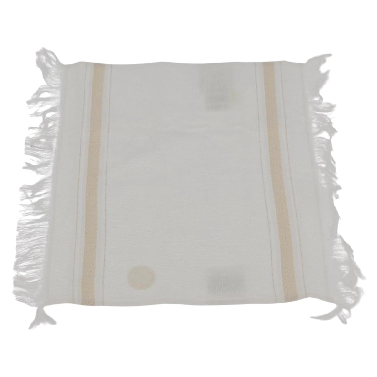 HERMES Hand Towel Cotton White Auth 174173A