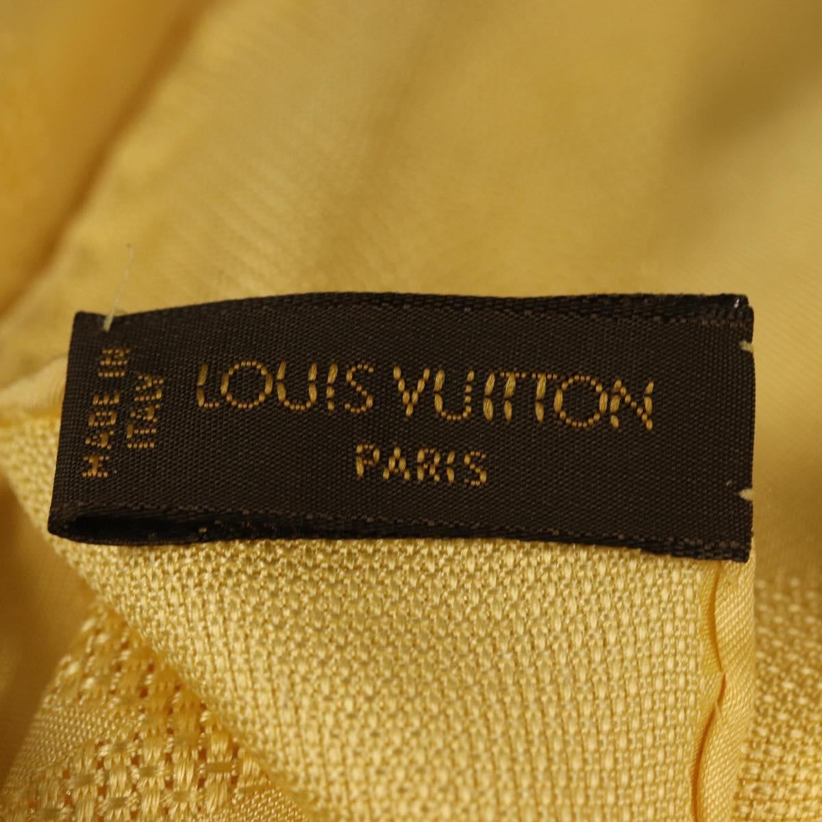 LOUIS VUITTON Monogram Scarf Silk Yellow LV Auth 174174A