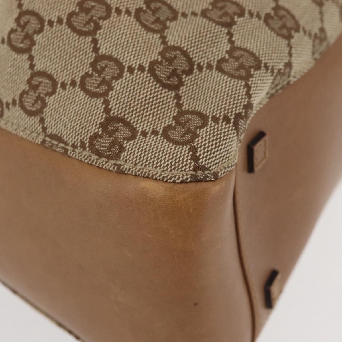 GUCCI GG Canvas Tote Bag Beige 101919 Auth 174183A