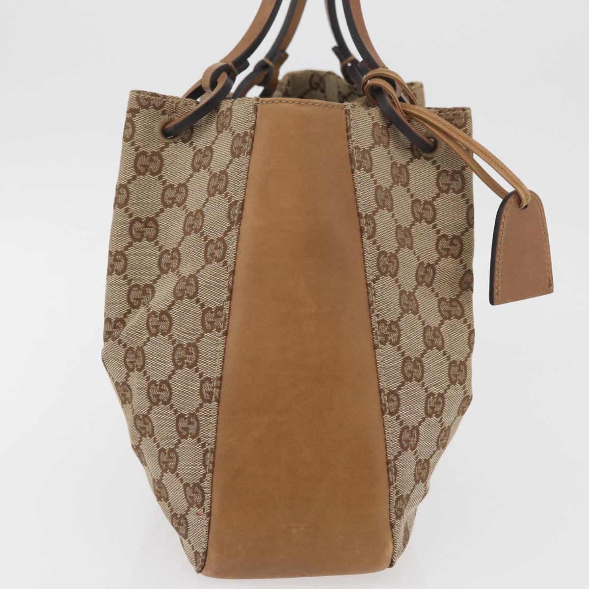 GUCCI GG Canvas Tote Bag Beige 101919 Auth 174183A