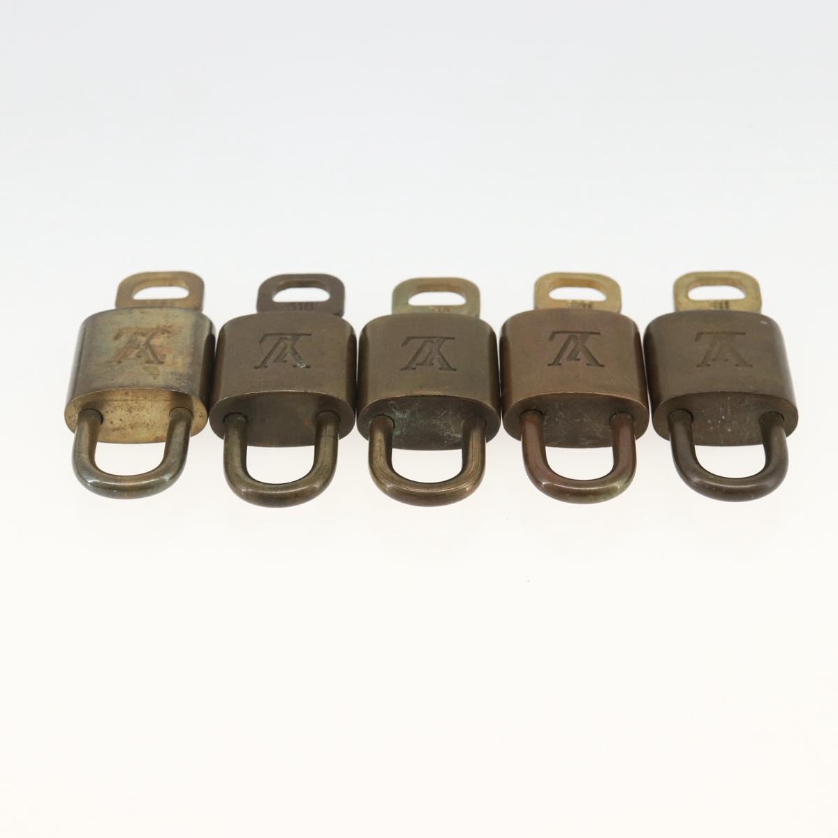 LOUIS VUITTON Padlock 5 Set Padlock metal Gold LV Auth 174218