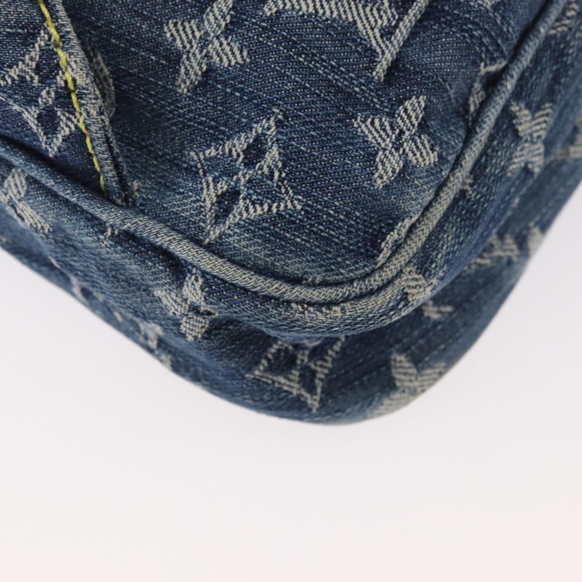 LOUIS VUITTON Monogram Denim Bum Bag Body Bag Blue M95347 LV Auth 174319SAV