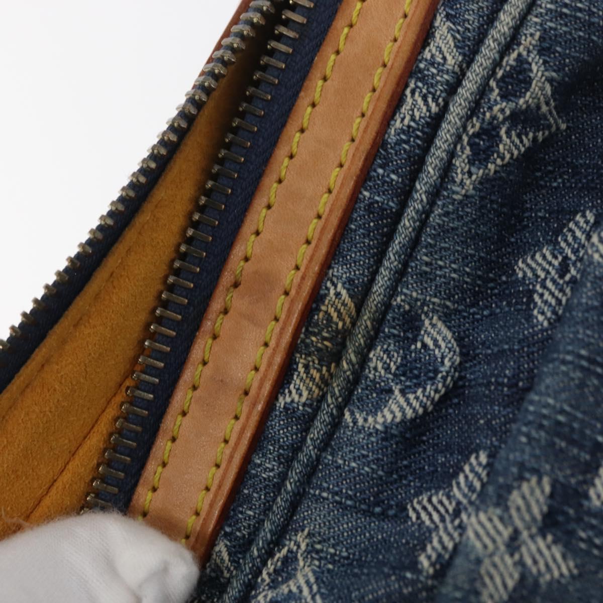 LOUIS VUITTON Monogram Denim Bum Bag Body Bag Blue M95347 LV Auth 174319SAV
