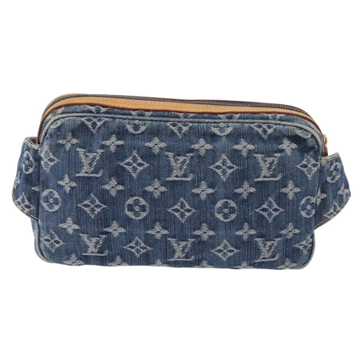 LOUIS VUITTON Monogram Denim Bum Bag Body Bag Blue M95347 LV Auth 174319SAV