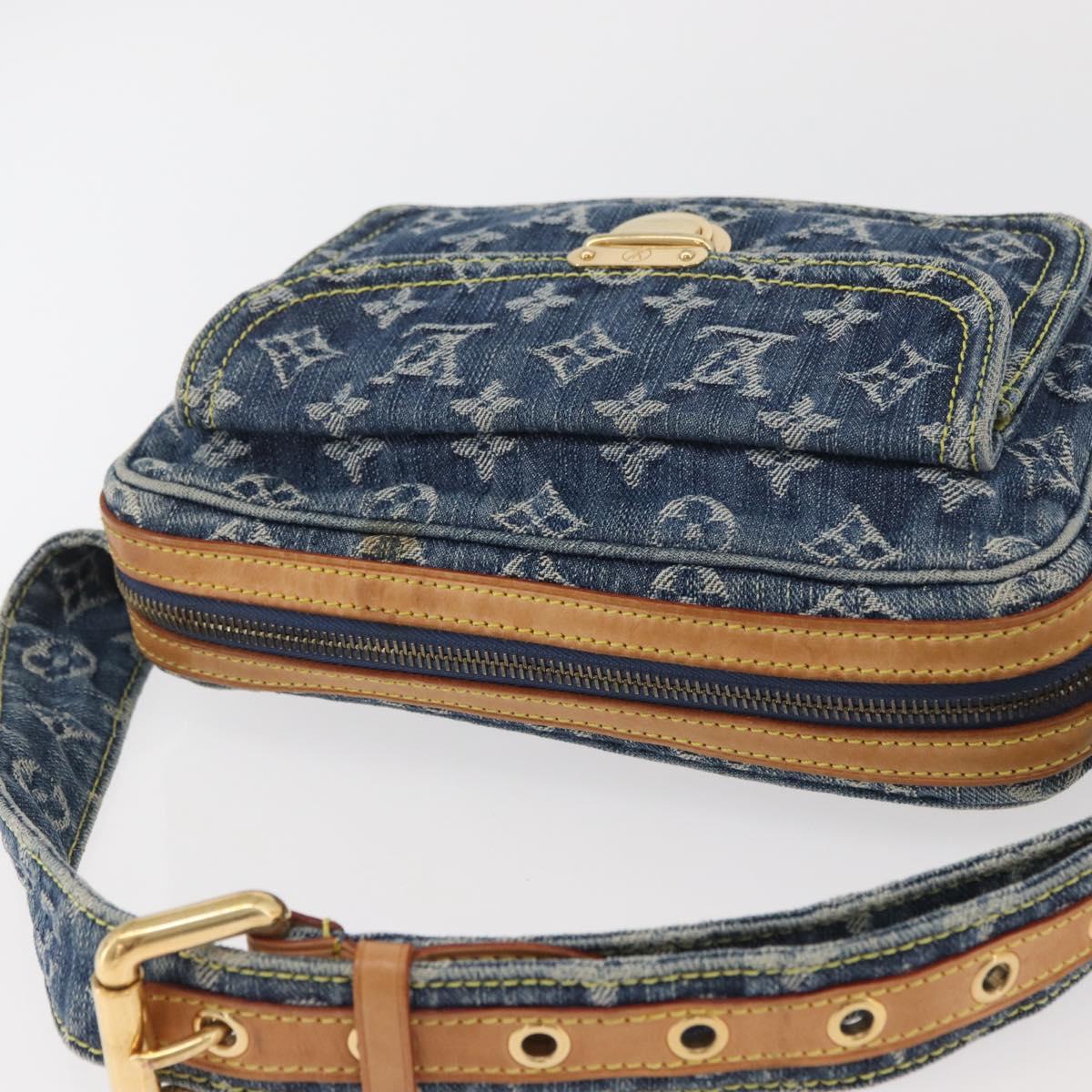 LOUIS VUITTON Monogram Denim Bum Bag Body Bag Blue M95347 LV Auth 174319SAV