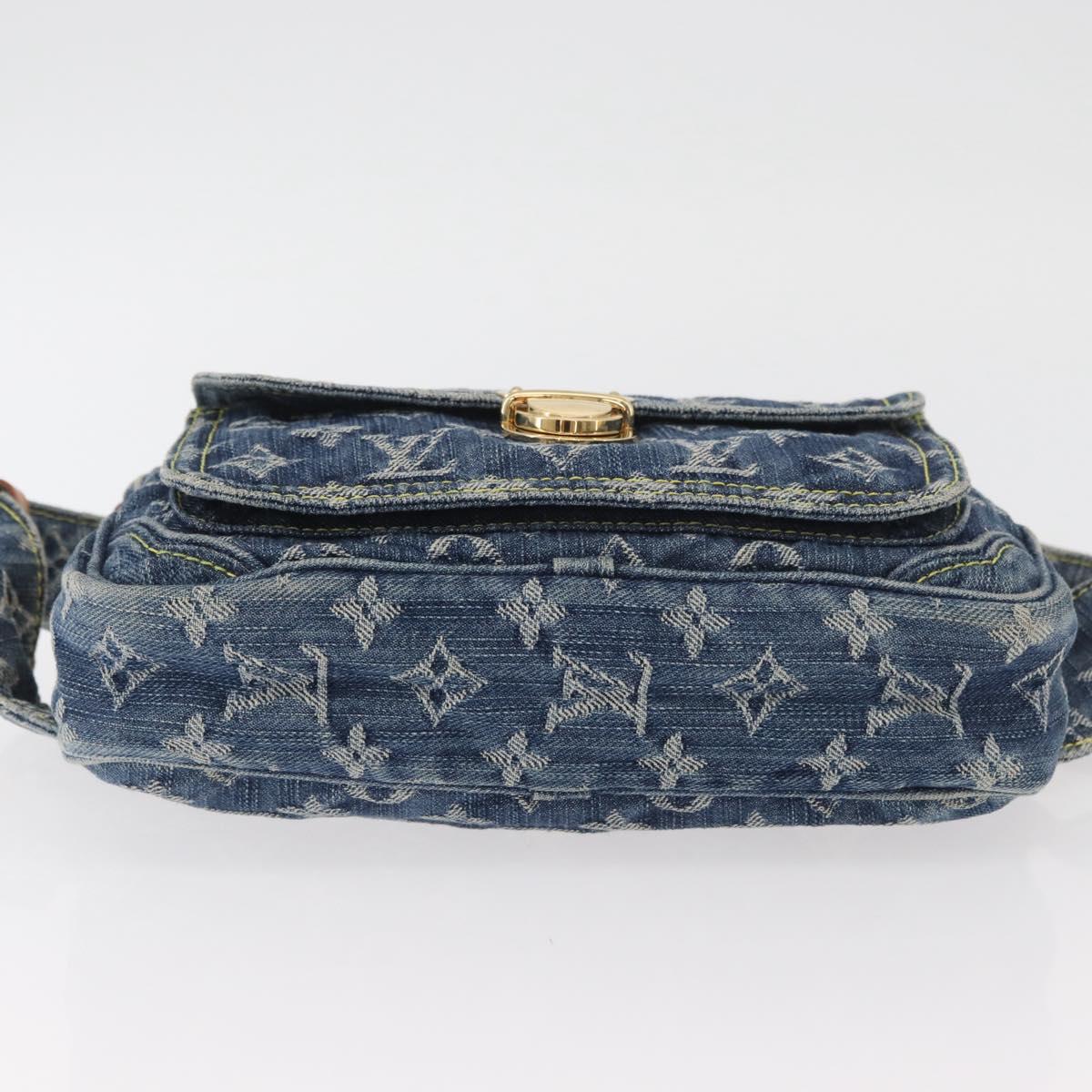LOUIS VUITTON Monogram Denim Bum Bag Body Bag Blue M95347 LV Auth 174319SAV