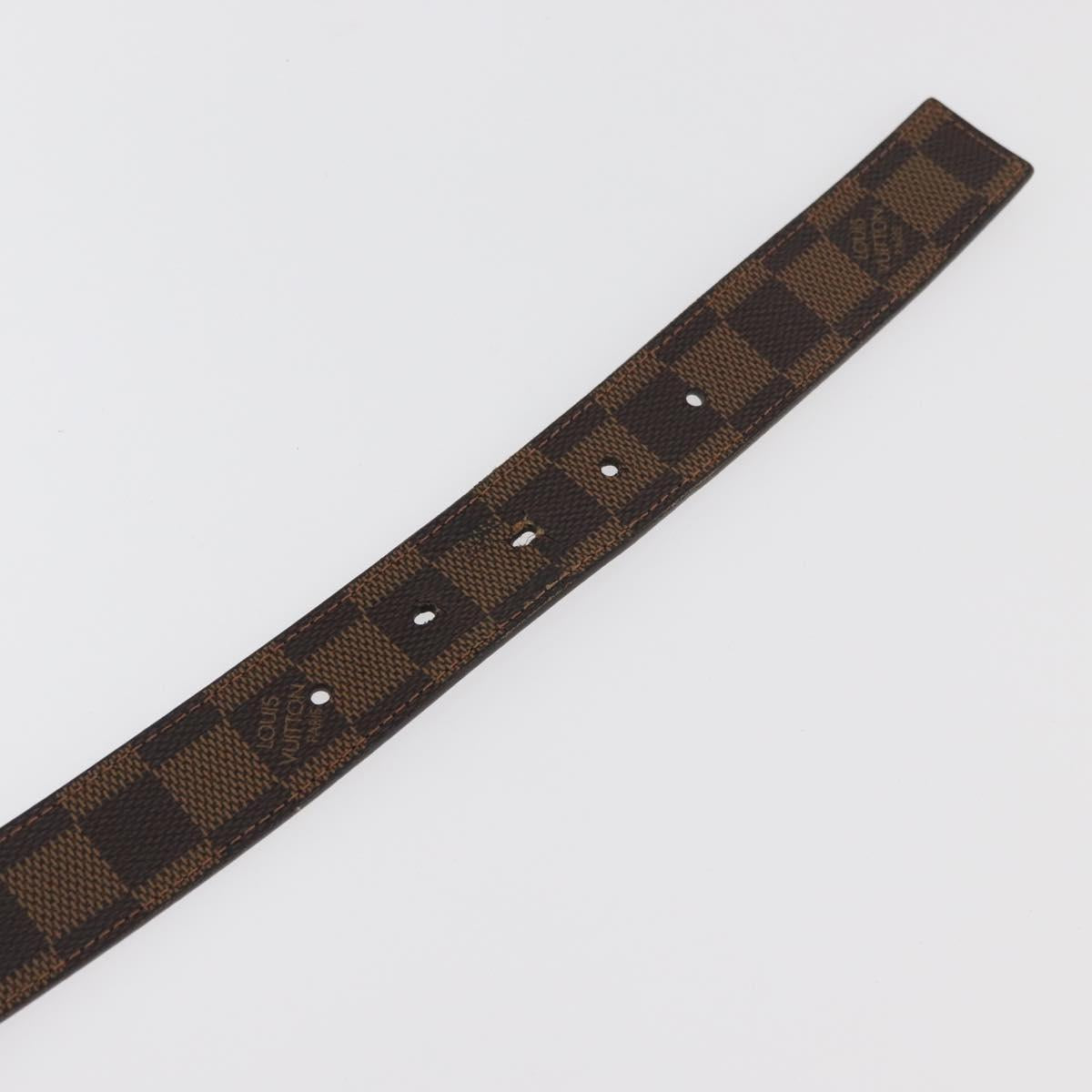 LOUIS VUITTON Damier Ebene Ceinture Carre Belt 40.2"" LV Auth 174341A