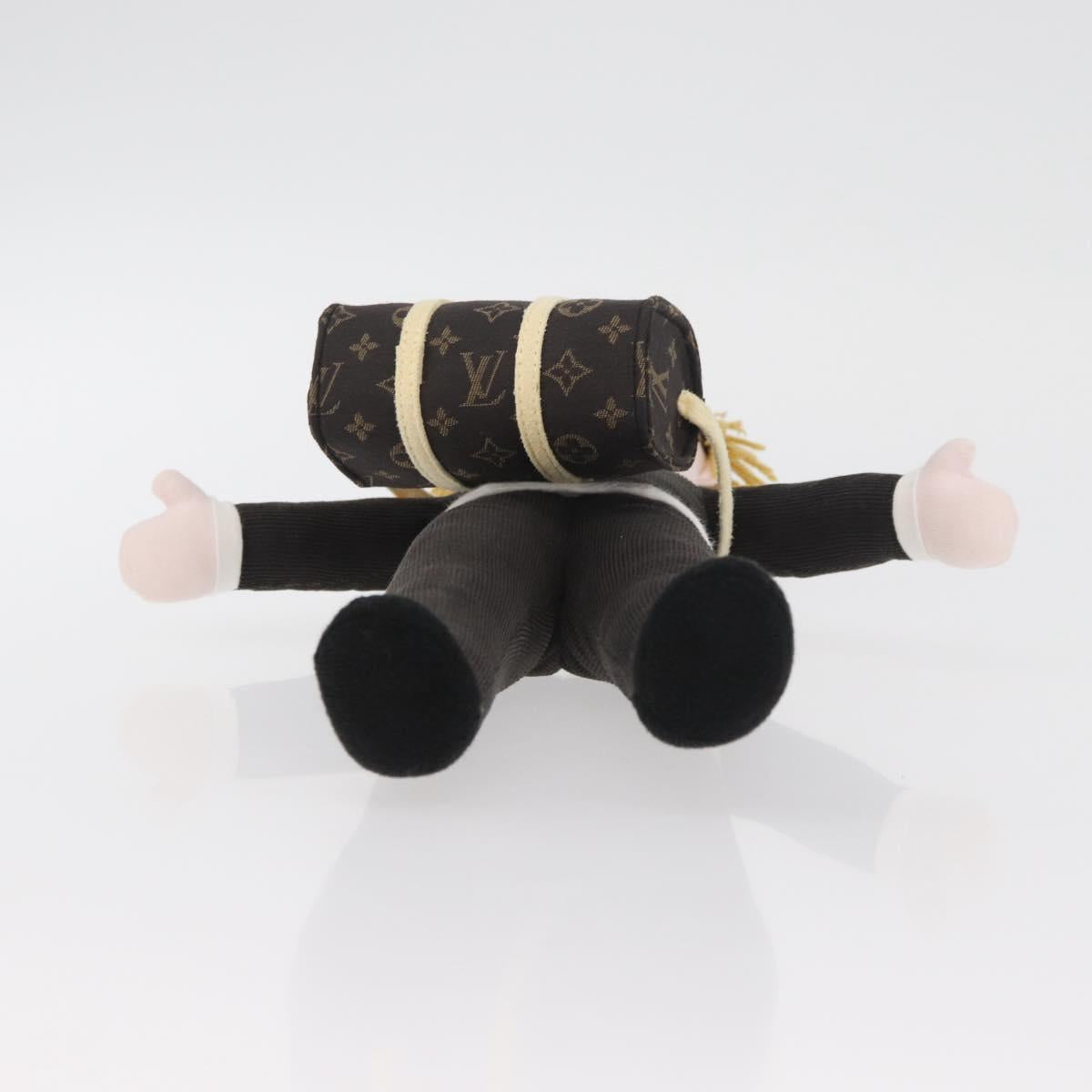 LOUIS VUITTON Groom Doll Stuffed Cotton Gray LV Auth 174344SM
