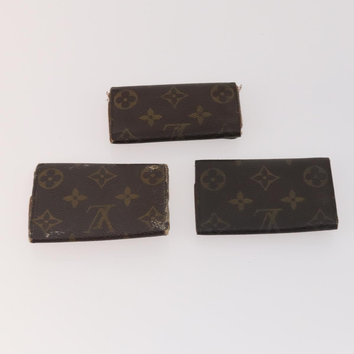 LOUIS VUITTON Monogram epi Key Case 10 Set Red White Green LV Auth 174390