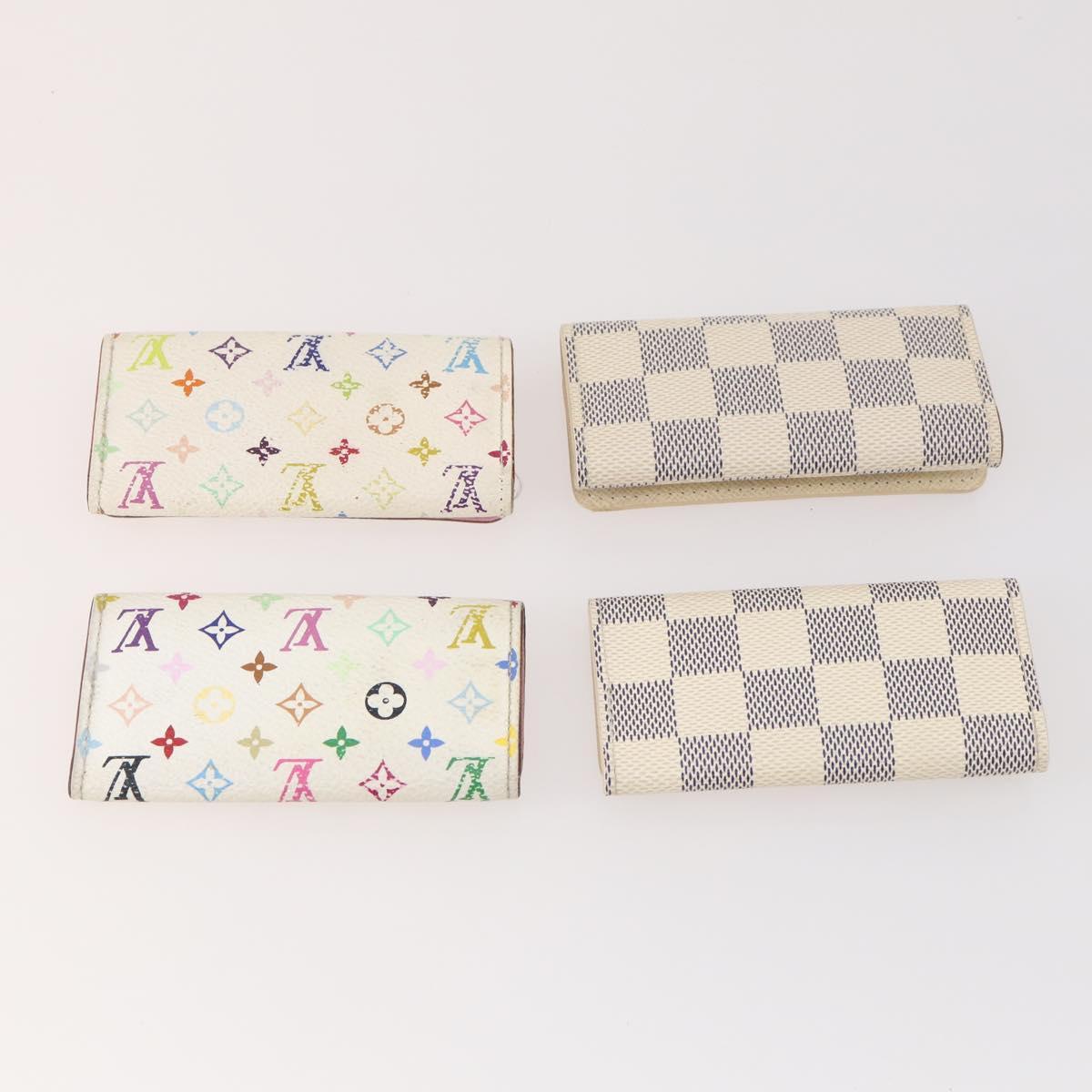 LOUIS VUITTON Monogram epi Key Case 10 Set Red White Green LV Auth 174390