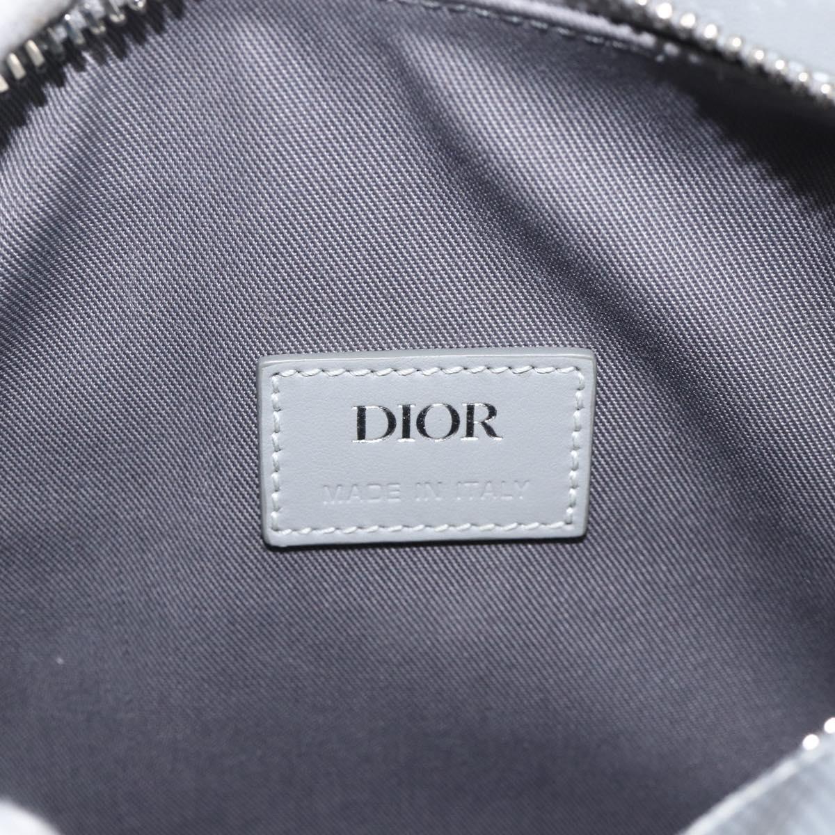 Christian Dior Rango 22 Shoulder Bag PVC Canvas Gray Silver Auth 174428SAM
