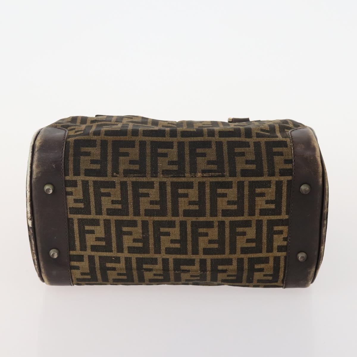 FENDI Zucca Canvas Zucchino Canvas Pecan Canvas Bag 5 Set Brown Auth 174434