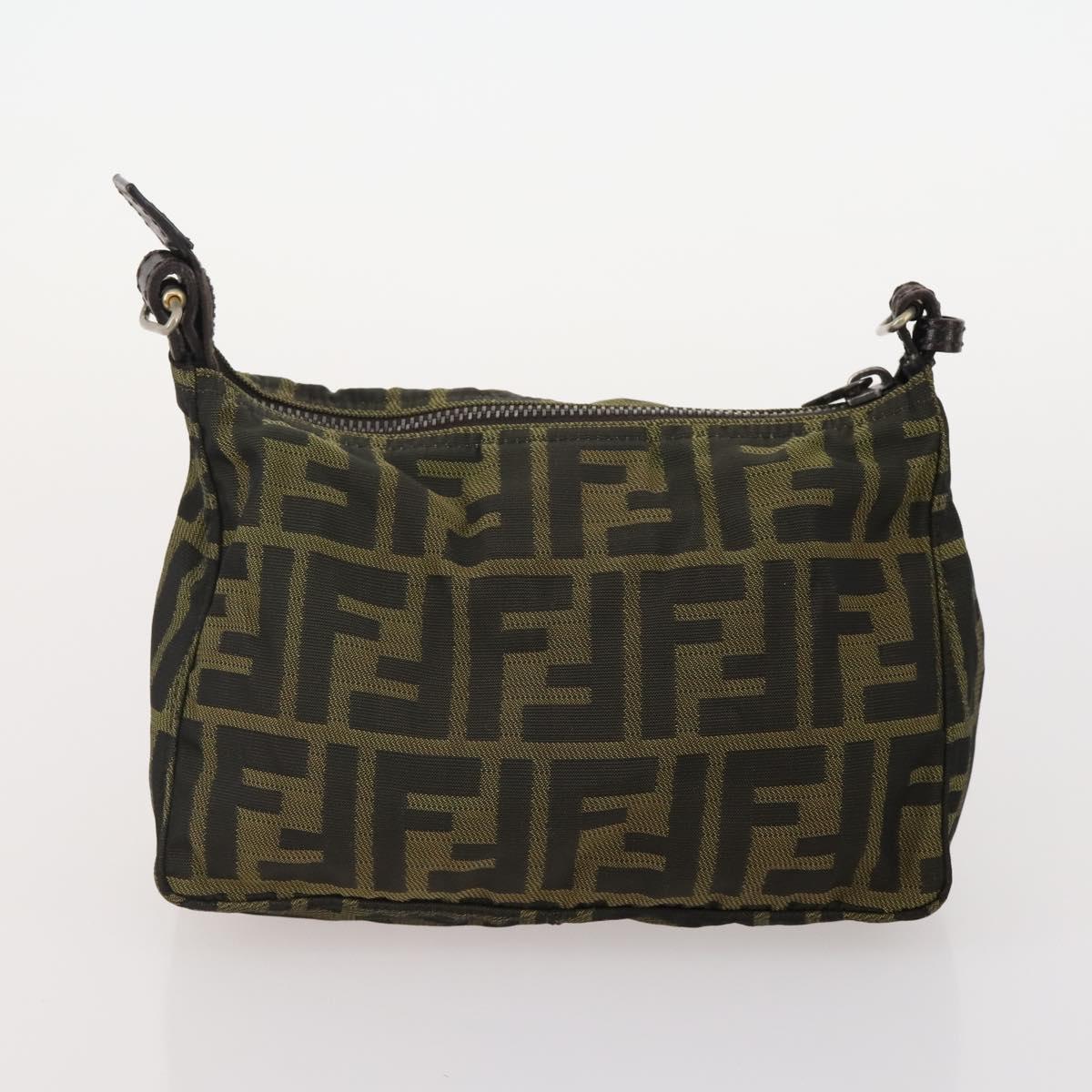FENDI Zucca Canvas Zucchino Canvas Pecan Canvas Bag 5 Set Brown Auth 174434