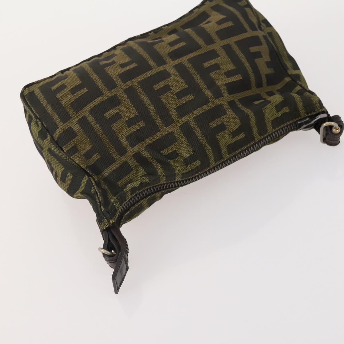 FENDI Zucca Canvas Zucchino Canvas Pecan Canvas Bag 5 Set Brown Auth 174434