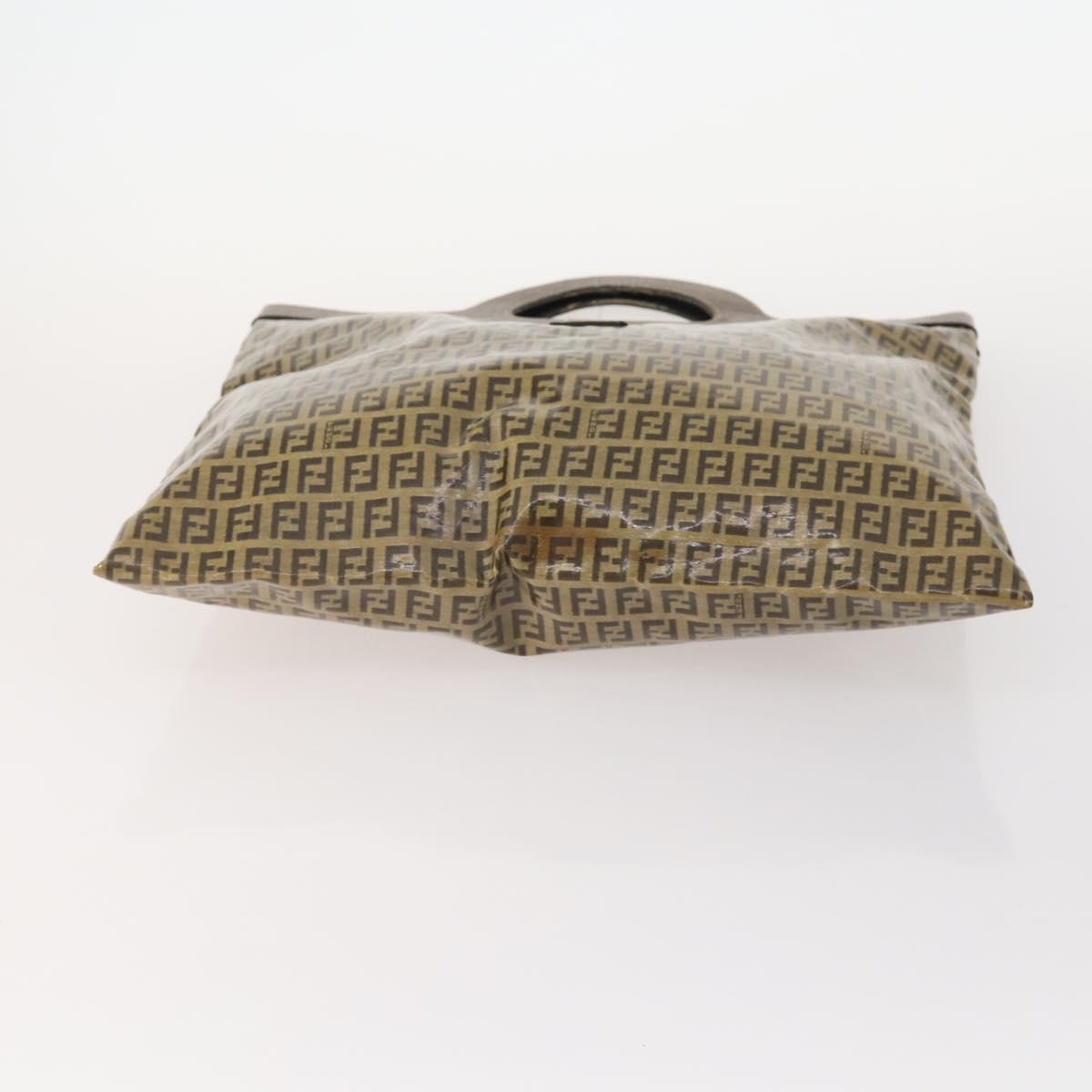 FENDI Zucca Canvas Zucchino Canvas Pecan Canvas Bag 5 Set Brown Auth 174434