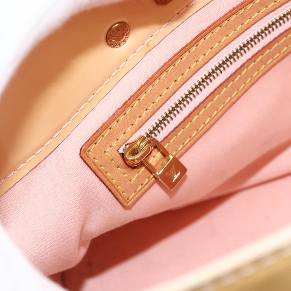 LOUIS VUITTON Monogram Vernis Reade PM Bag Marshmallow Pink M91306 Auth 174440