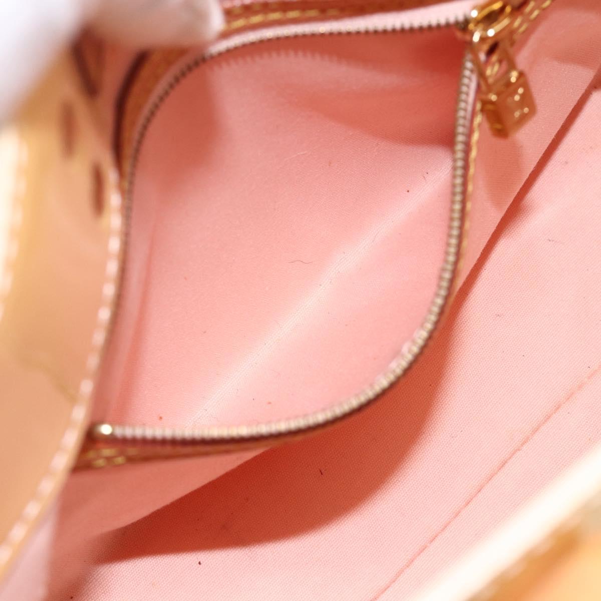 LOUIS VUITTON Monogram Vernis Reade PM Bag Marshmallow Pink M91306 Auth 174440