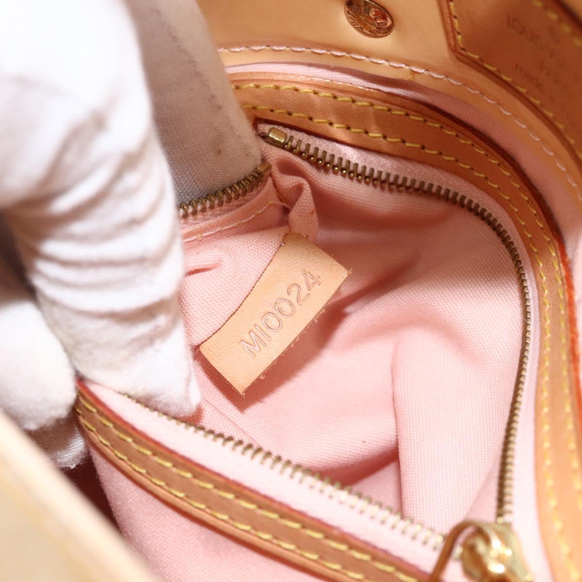 LOUIS VUITTON Monogram Vernis Reade PM Bag Marshmallow Pink M91306 Auth 174440