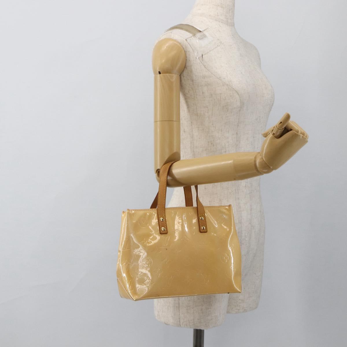 LOUIS VUITTON Monogram Vernis Reade PM Bag Marshmallow Pink M91306 Auth 174440