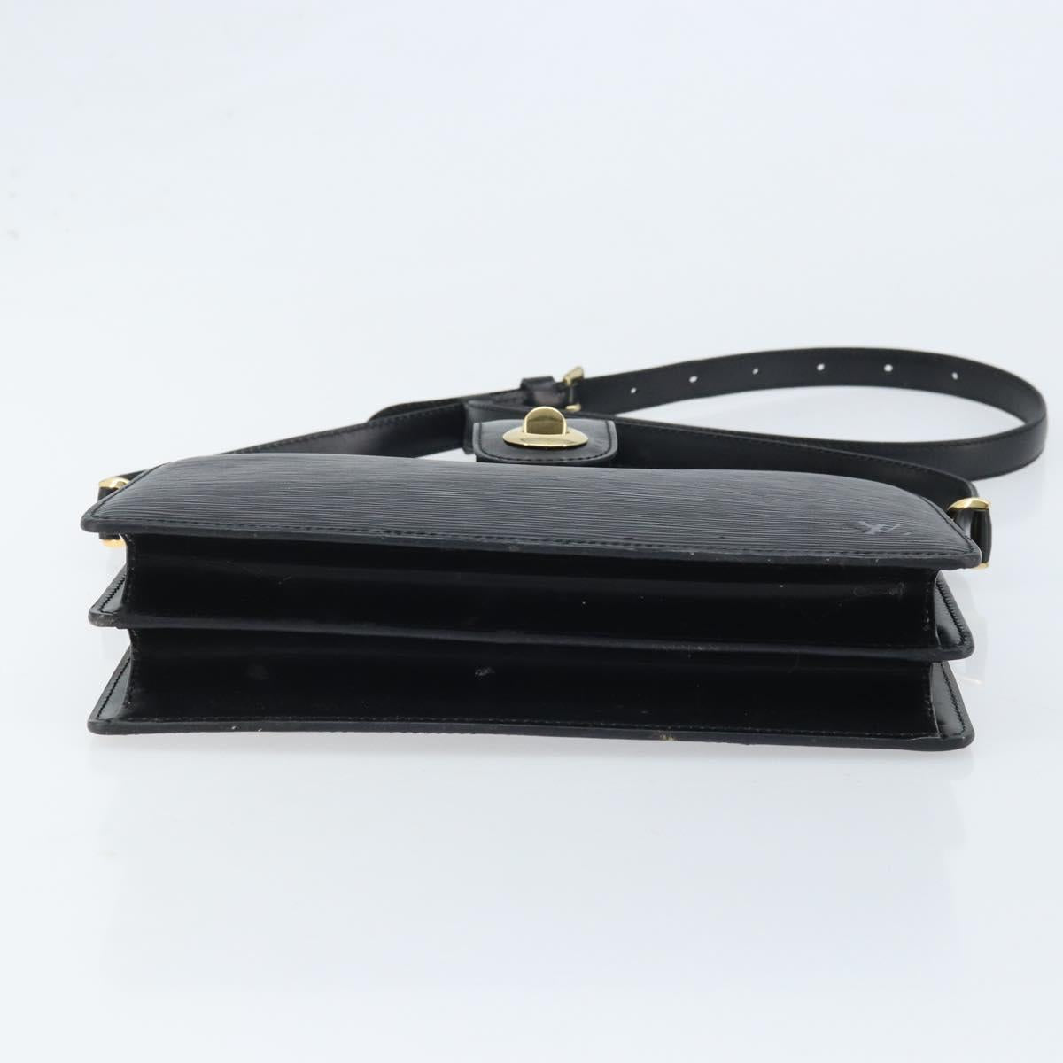 LOUIS VUITTON Epi Capuchin Shoulder Bag Black M52342 LV Auth 174442