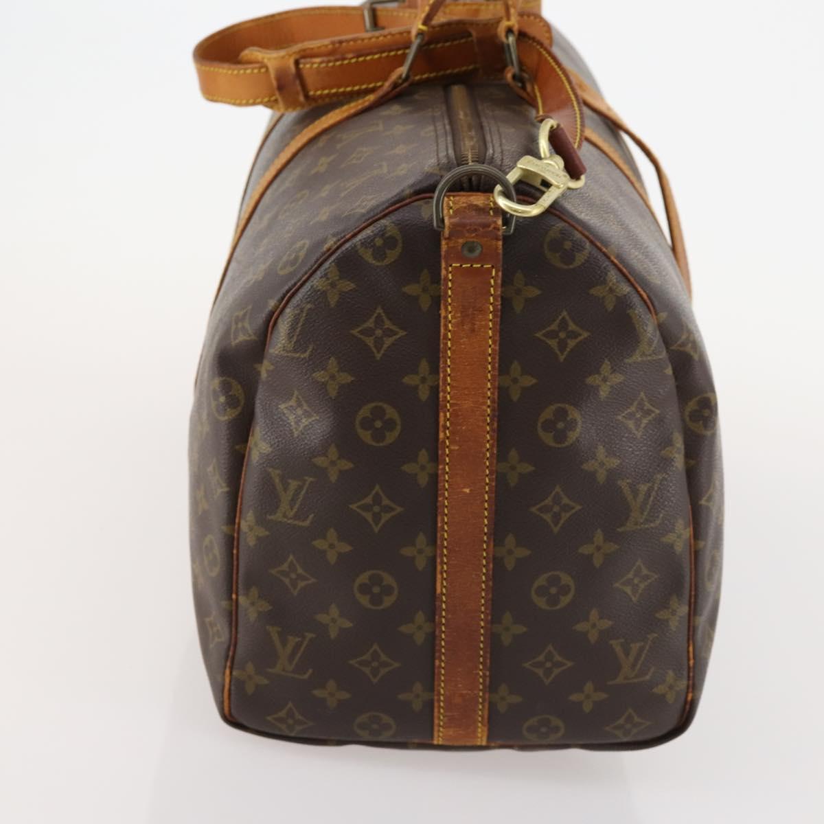 LOUIS VUITTON Monogram Keepall Bandouliere 50 Boston Bag M41416 LV Auth 174446
