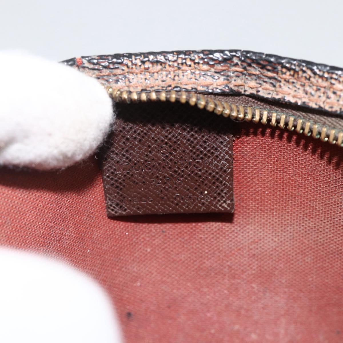 LOUIS VUITTON Damier Ebene Trousse makeup Pouch N51982 LV Auth 174457