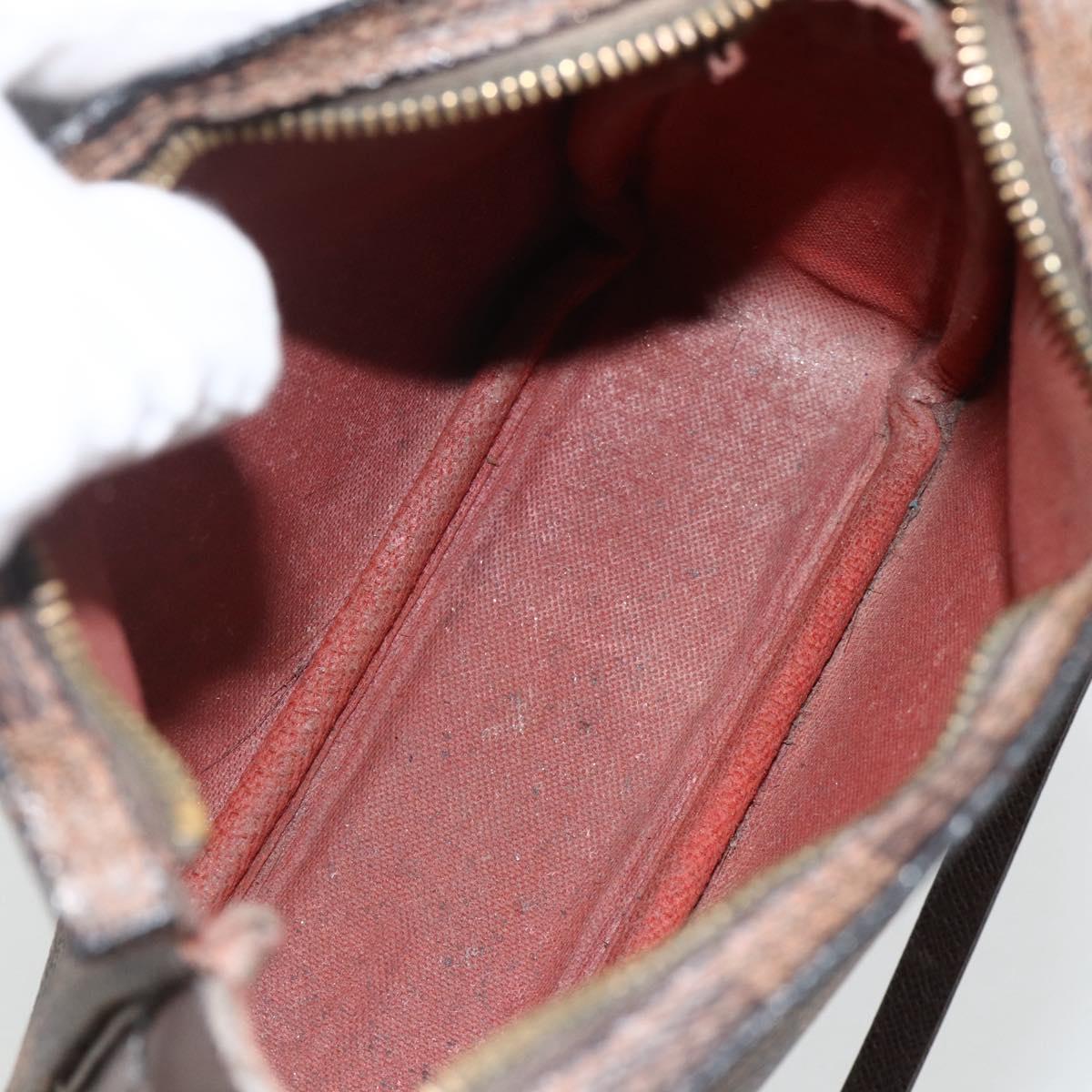 LOUIS VUITTON Damier Ebene Trousse makeup Pouch N51982 LV Auth 174457