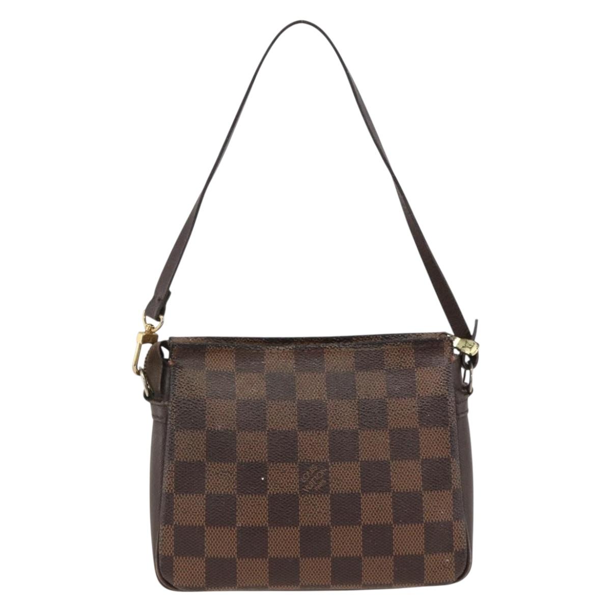 LOUIS VUITTON Damier Ebene Trousse makeup Pouch N51982 LV Auth 174457